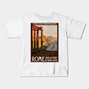 Rome, Italy - Vintage French Travel Poster Design Kids T-Shirt